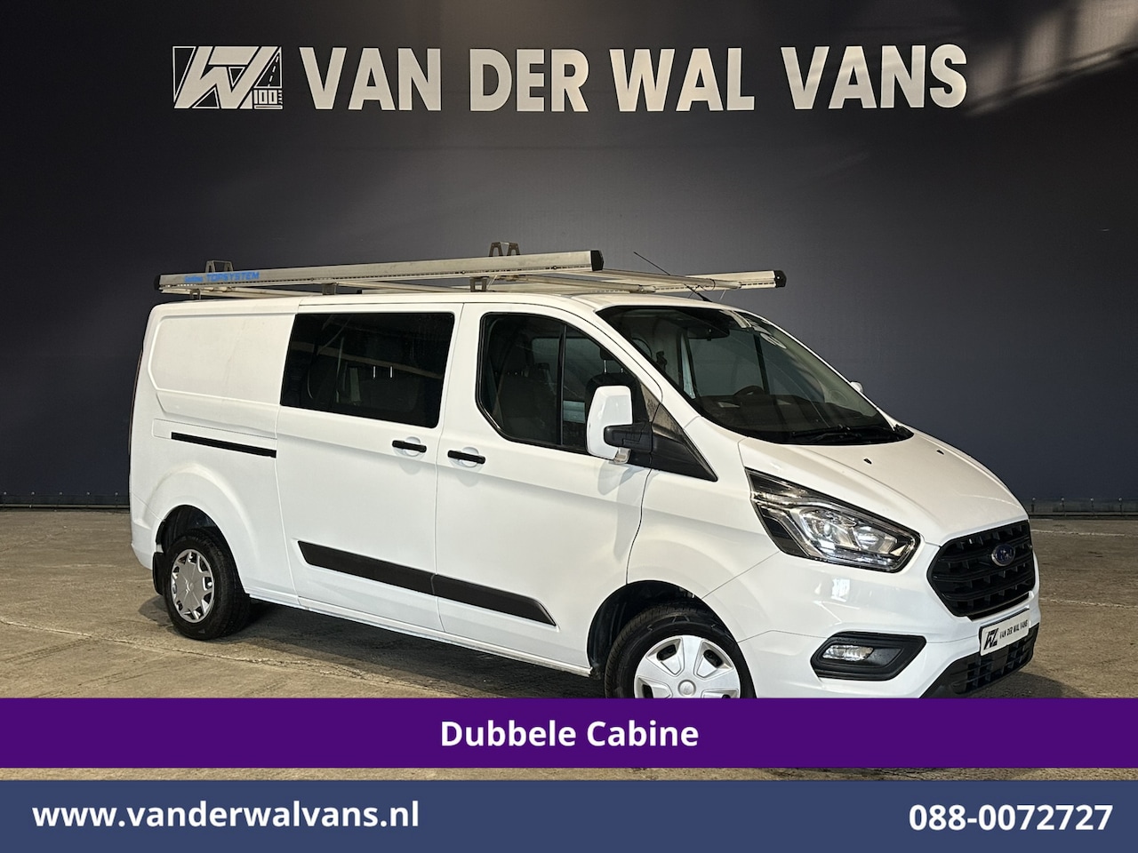 Ford Transit Custom - 2.0 TDCI 131pk L2H1 Dubbele Cabine Inrichting Euro6 Airco | 5-Zits | Imperiaal | 2800kg Tr - AutoWereld.nl