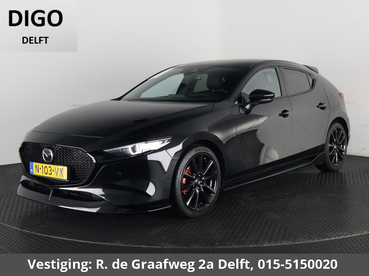 Mazda 3 - 2.0 e-SkyActiv-X M Hybrid 186 Black Luxury | Navigatie | Stoelverwarming | Camera | - AutoWereld.nl