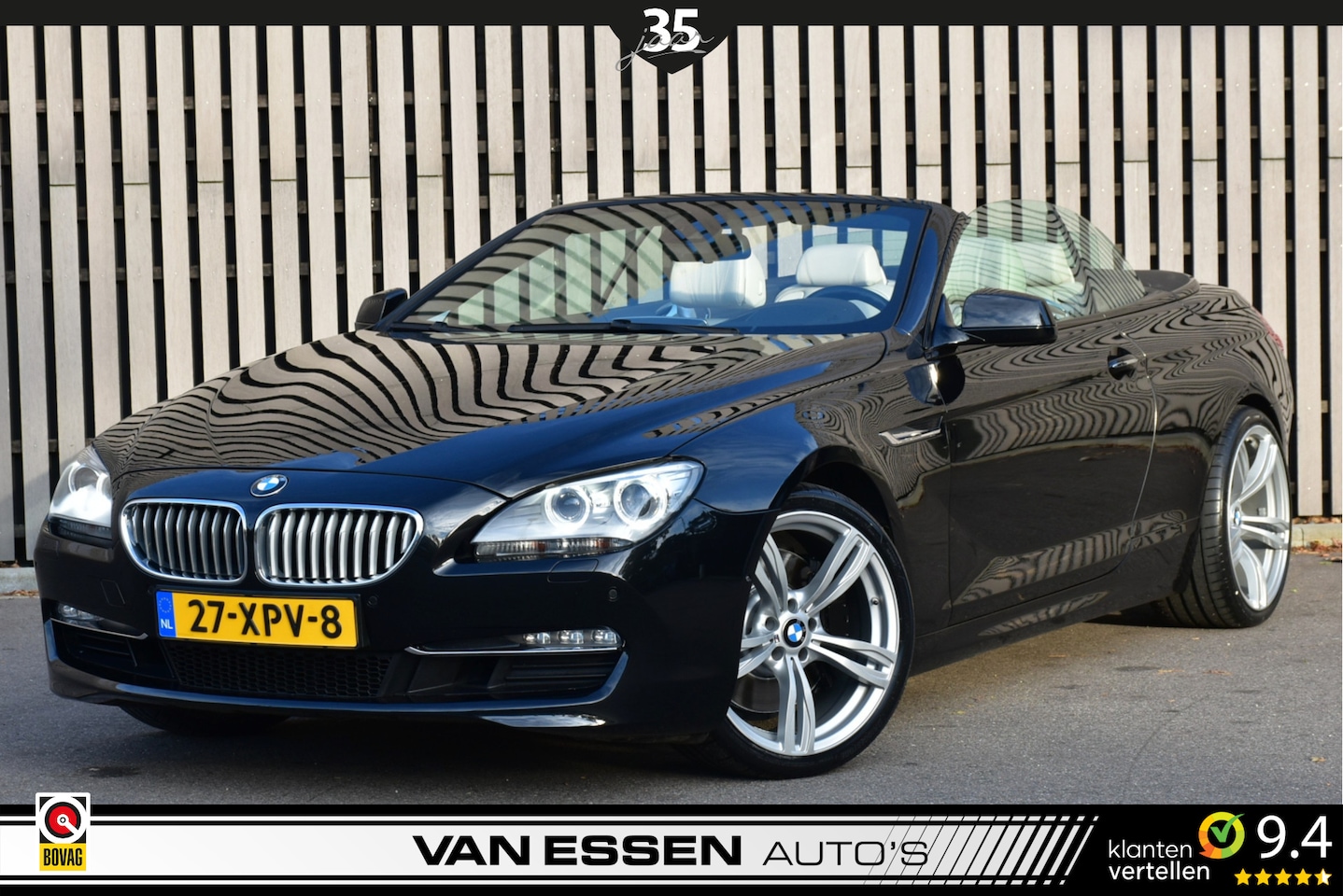 BMW 6-serie Cabrio - 650i High Executive Leder Head-Up Navi 360-Camera 4-Wielsturing Memory NL-AUTO! - AutoWereld.nl