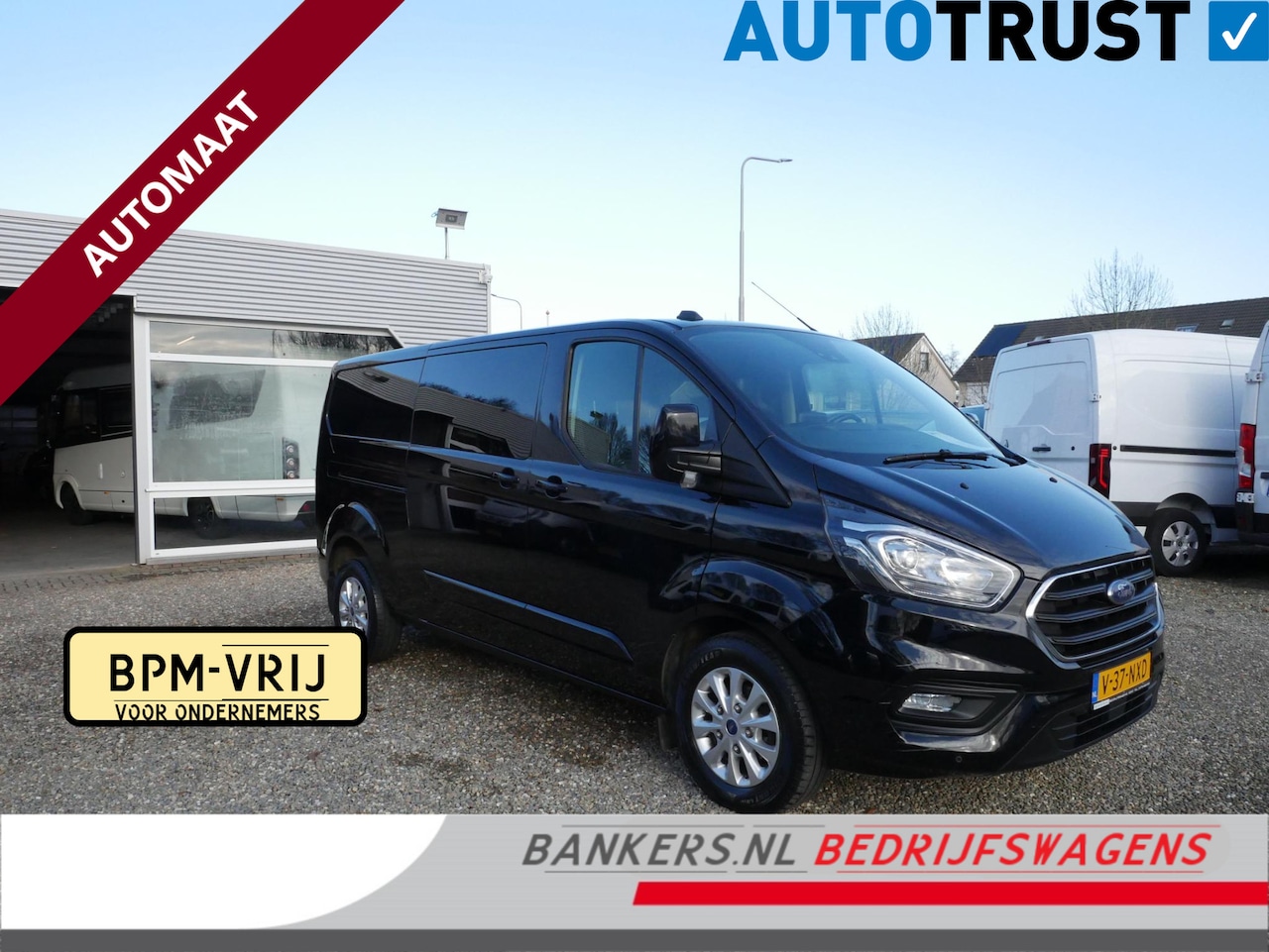 Ford Transit Custom - 2.0TDCI 130PK L2 Limited Dubbel Cabine AUTOMAAT 2 x Schuifdeur - AutoWereld.nl