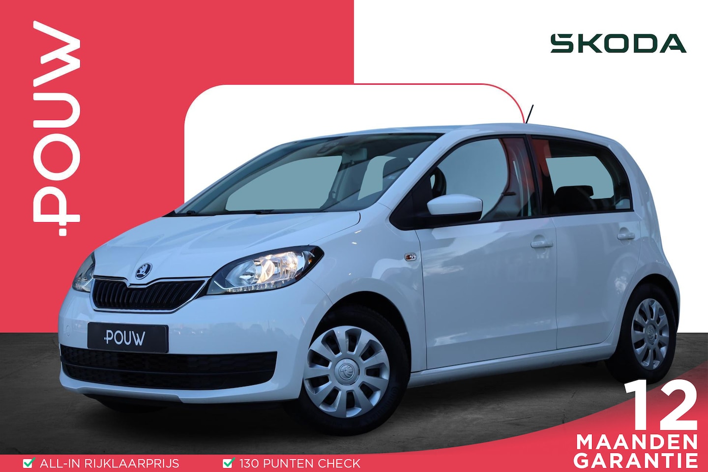 Skoda Citigo - 1.0 60pk Greentech Ambition | Cruise Control | Airco | Bluetooth - AutoWereld.nl