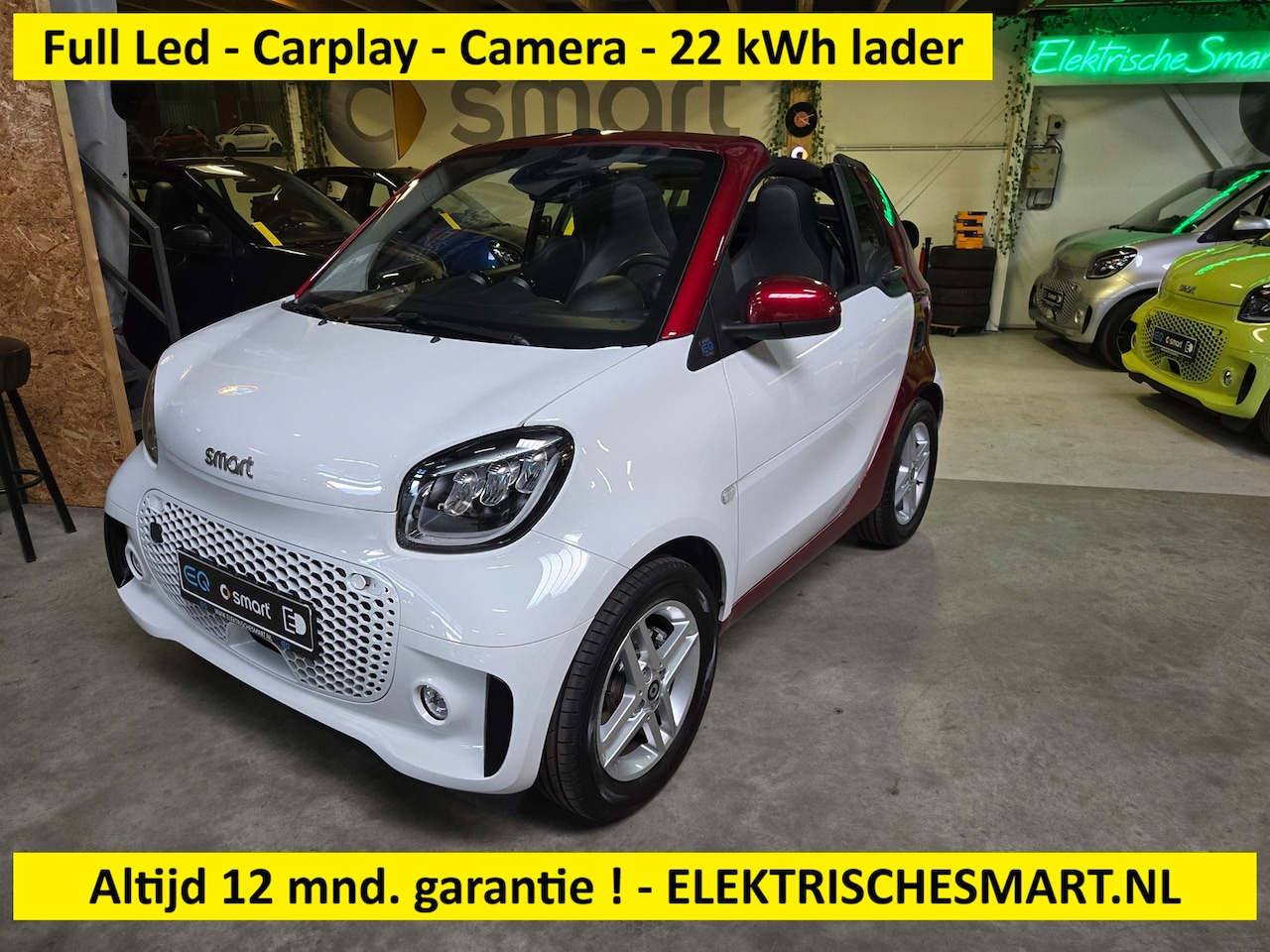 Smart Fortwo cabrio - EQ Comfort - Carplay - snellader - camera - 12 mnd. garantie - stoelverwarming - AutoWereld.nl