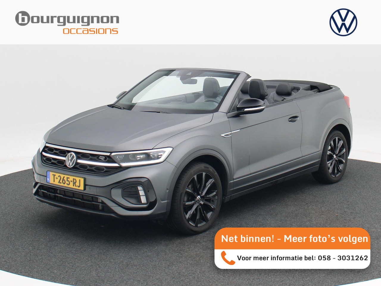 Volkswagen T-Roc Cabrio - 1.5 TSi 150 Pk Automaat R-Line Edition Grey | Camera | Stoel/Stuur Verwarming | Full LED | - AutoWereld.nl