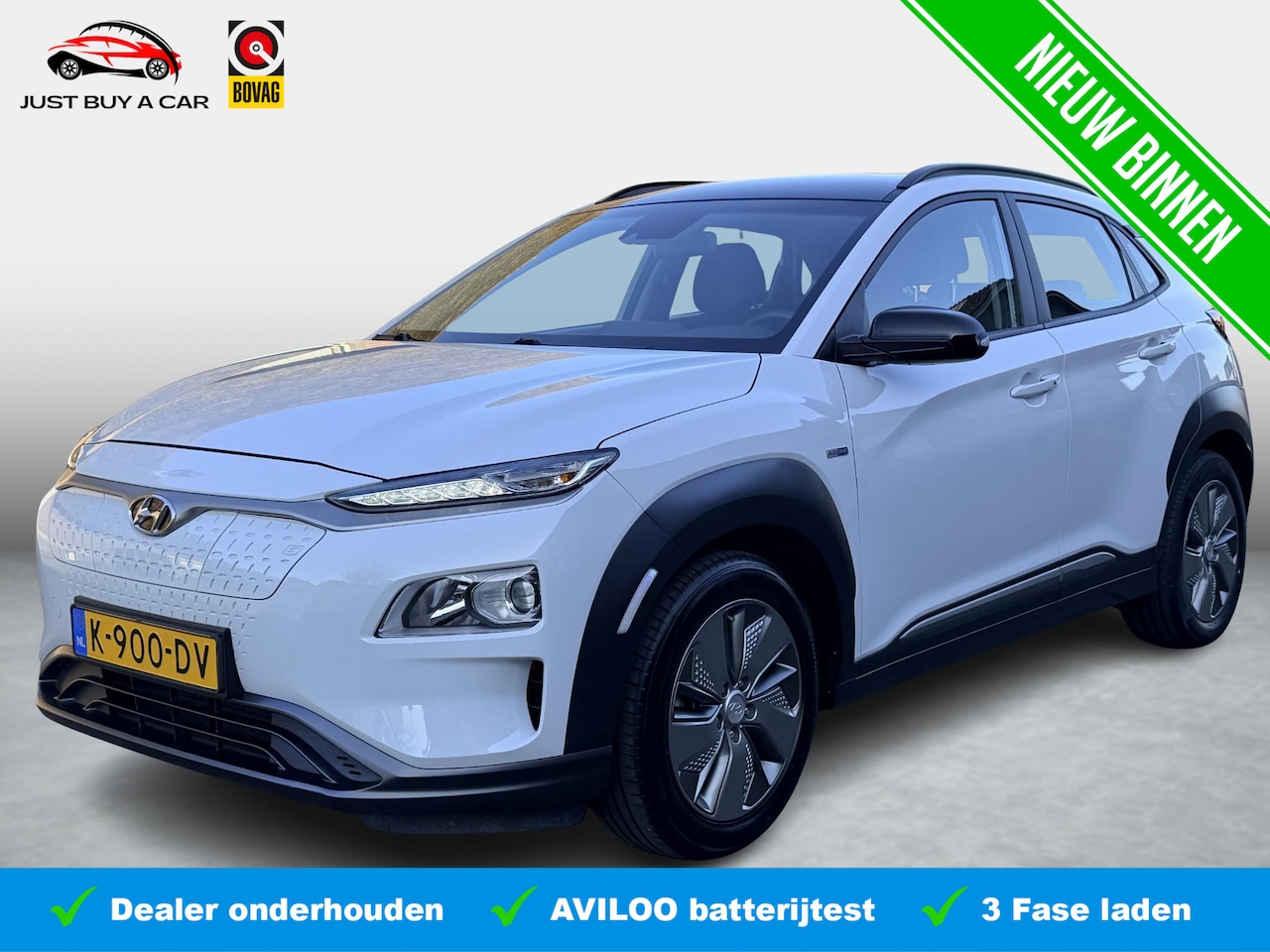 Hyundai Kona Electric - EV Comfort 64 kWh Black Package SOH 93,4%c / Warmtepomp / Adaptieve cruise / Camera / Carp - AutoWereld.nl