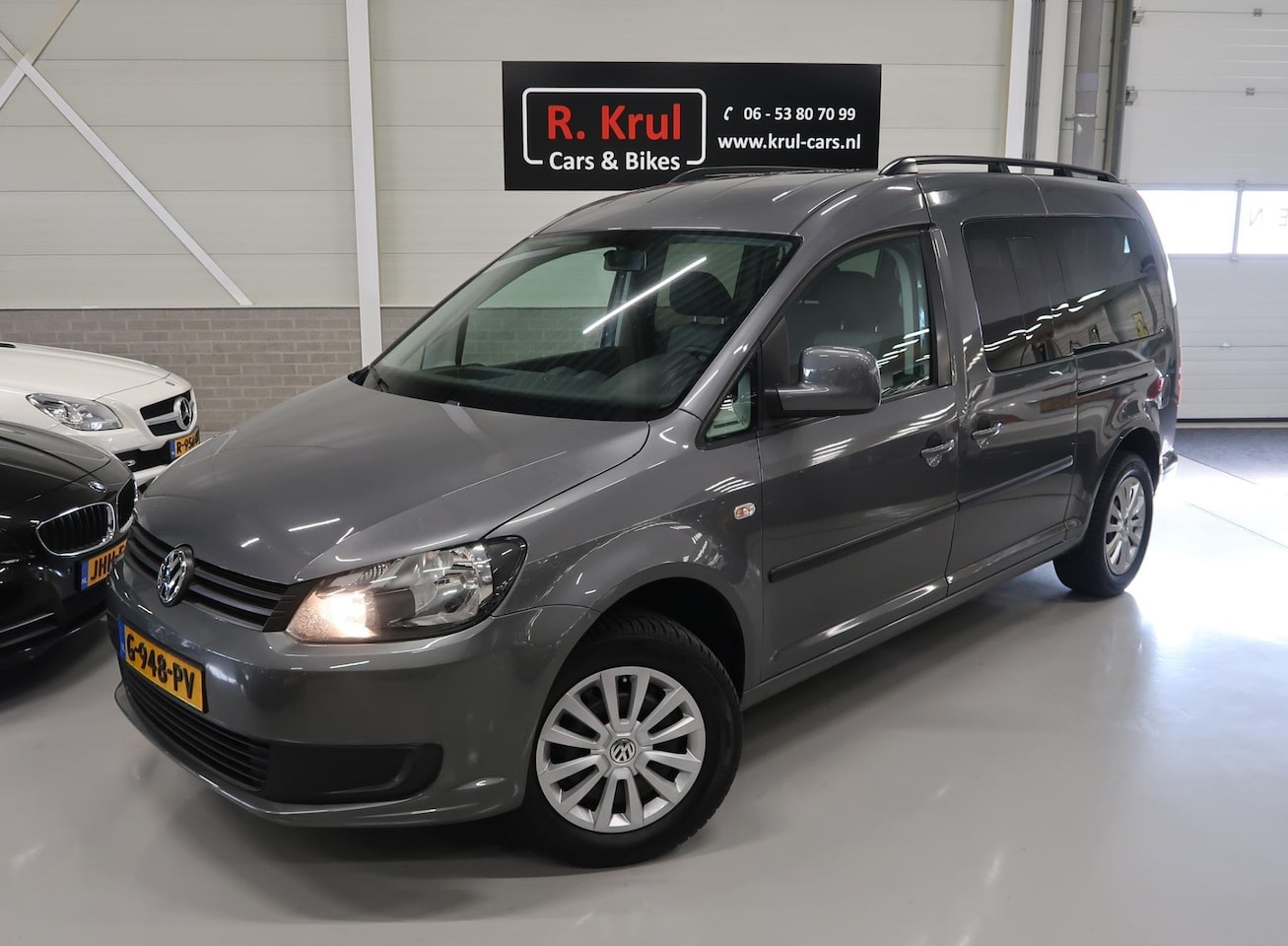 Volkswagen Caddy Maxi - 1.2 TSI 7 Persoons Trekhaak 2x Schuifdeur Airco-ecc Dakrails Bluetooth Extra getint glas O - AutoWereld.nl