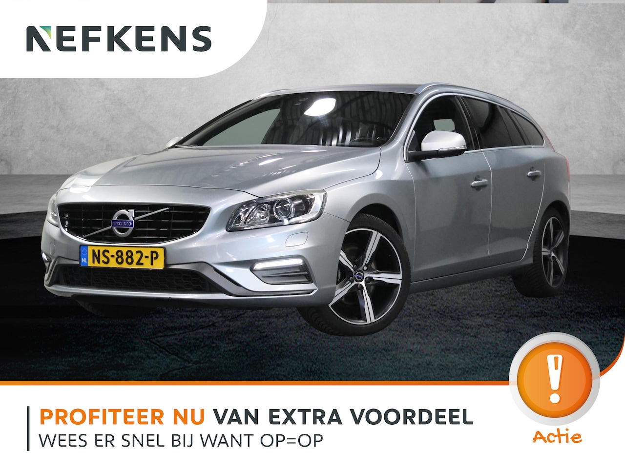 Volvo V60 - 2.0 T3 Nordic+ 152PK | Trekhaak | Navigatie | Climate Control | Cruise Control | Parkeerse - AutoWereld.nl