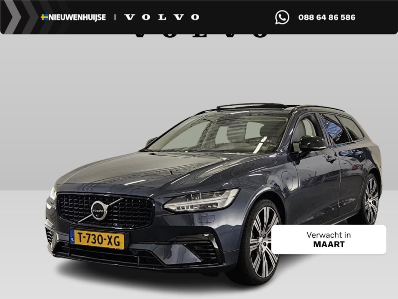 Volvo V90 - 2.0 T8 Plug-in hybrid AWD Ultimate Dark | 360° Camera | Massage | Luchtvering | Trekhaak | - AutoWereld.nl