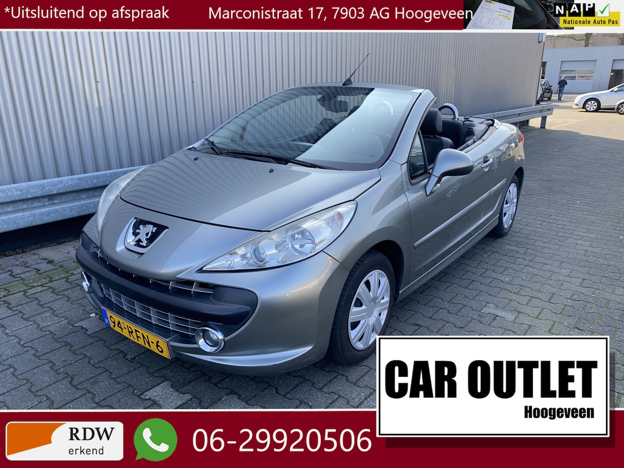 Peugeot 207 CC - 1.6 VTi AUTOMAAT, 160Dkm, Leer, Clima, PDC, Afn.Trekh, nw. APK – Inruil Mogelijk – - AutoWereld.nl