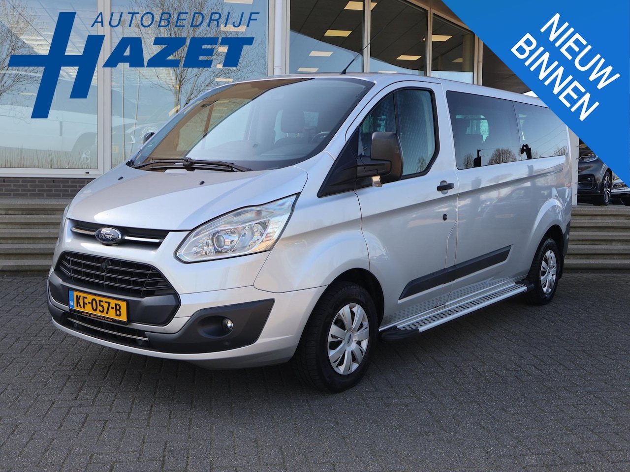 Ford Transit Custom - 310 2.0 TDCI L2H1 9-PERSOONS EURO 6 *EXCL. BTW* + TREEPLANKEN | PRIVACY | PDC | CRUISE | A - AutoWereld.nl