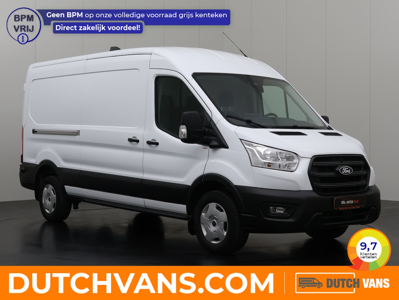 Ford Transit - 130PK L3H2 | Navigatie | Camera | Airco | Fabrieksgarantie | Cruise | Trekhaak | Betimmeri - AutoWereld.nl