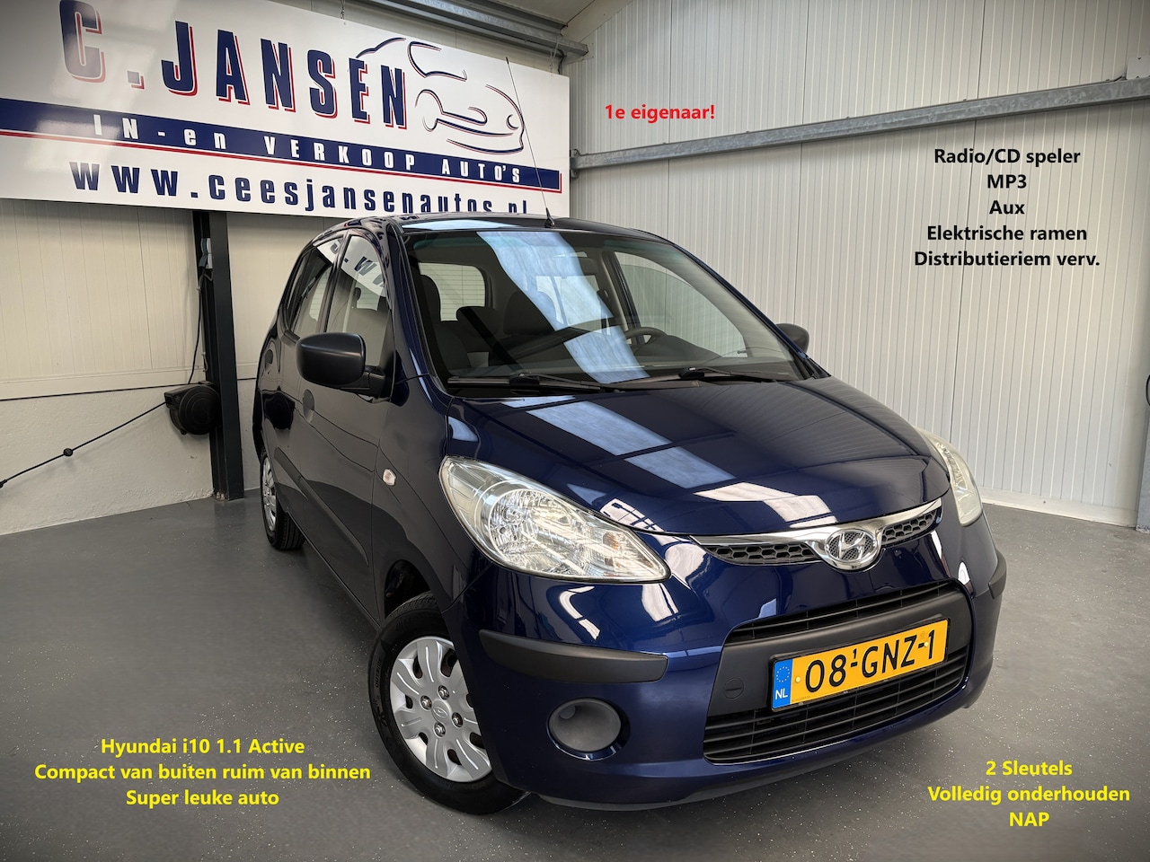 Hyundai i10 - 1.1 Active Distri. riem vervangen! 1e eigenaar! | Elektrische ramen voor | Radio-CD/MP3 sp - AutoWereld.nl