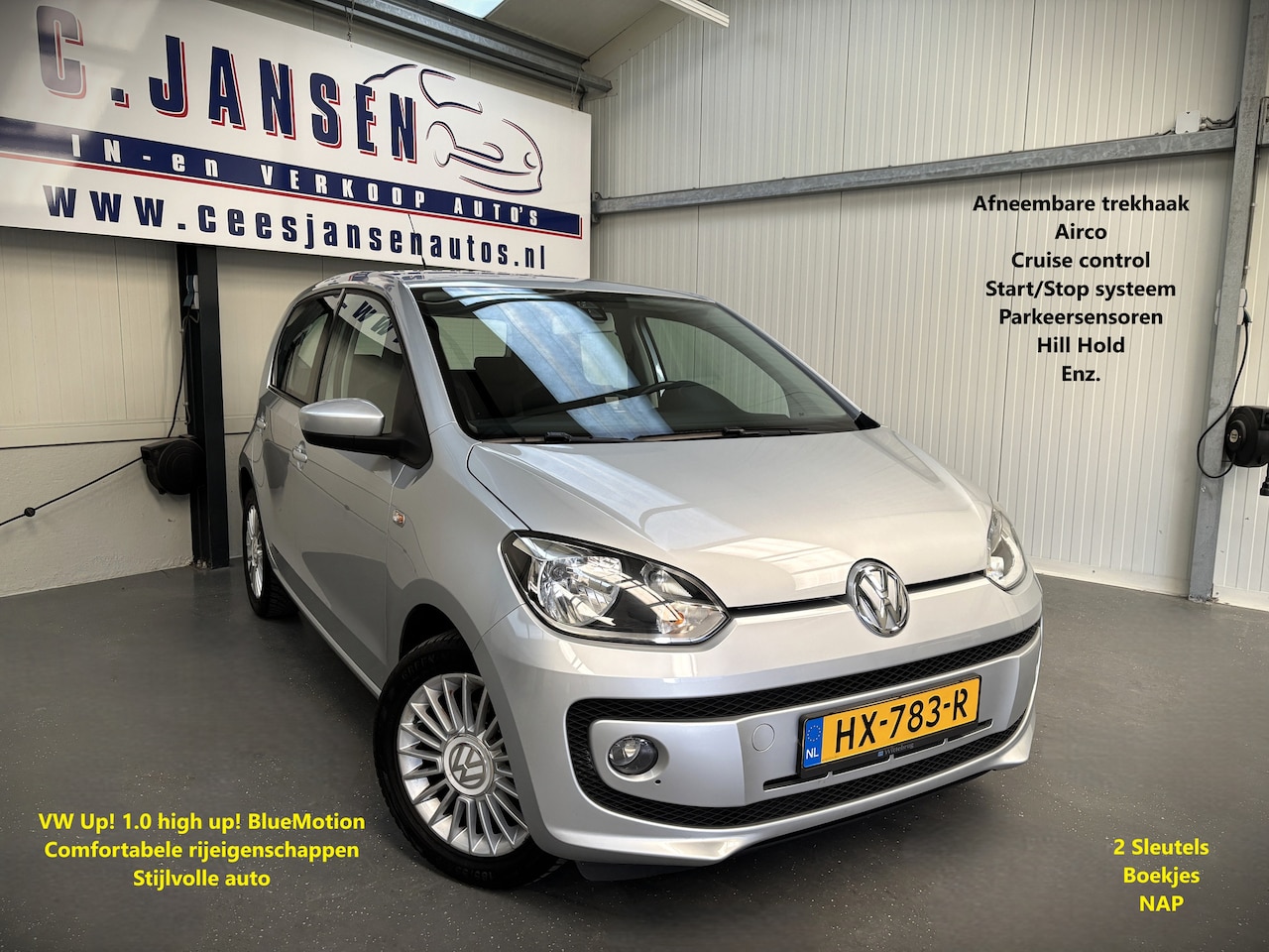 Volkswagen Up! - 1.0 high BlueMotion Afneembare trekhaak Uniek! | Airco | Cruise control | Parkeersensor ac - AutoWereld.nl