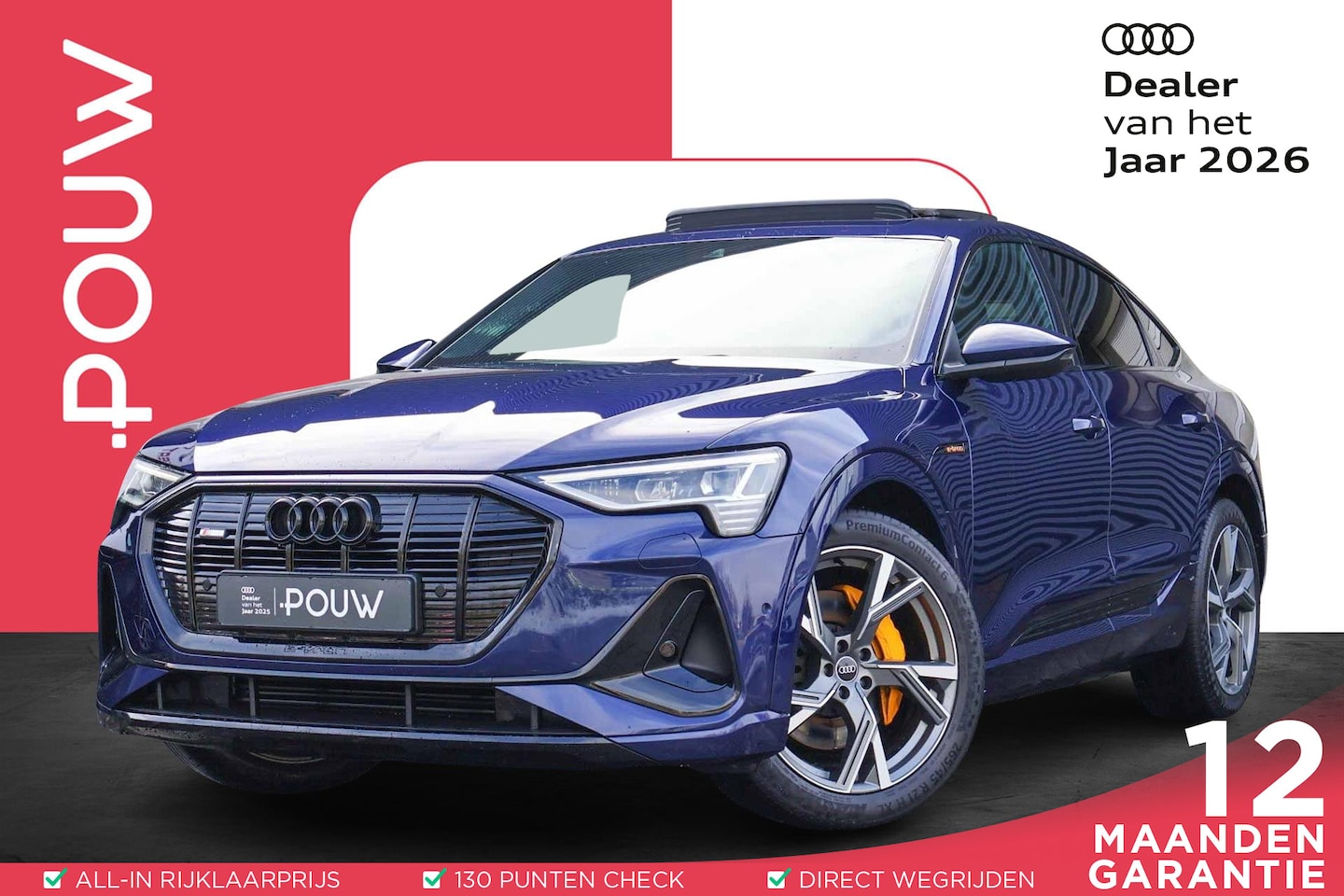 Audi e-tron Sportback - 50 313pk quattro S Edition 71 kWh | Panoramadak | Stoelverwarming | Adaptieve Cruise | Int - AutoWereld.nl