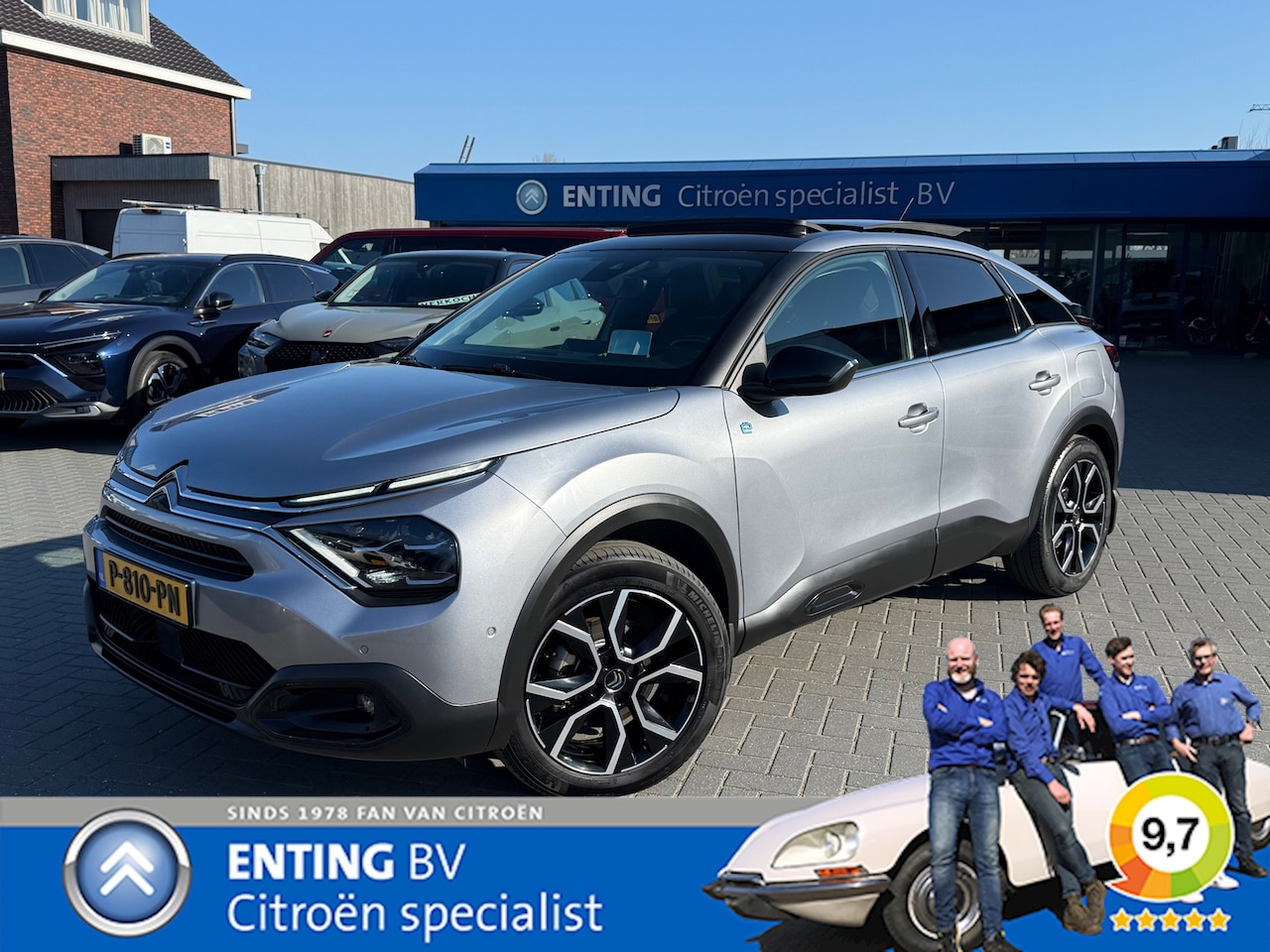 Citroën Ë-C4 - SHINE VOLLEER SCHUIFDAK HIFI 360 CAM TREKHAAK ADAPT CRUISE MASSAGESEATS - AutoWereld.nl