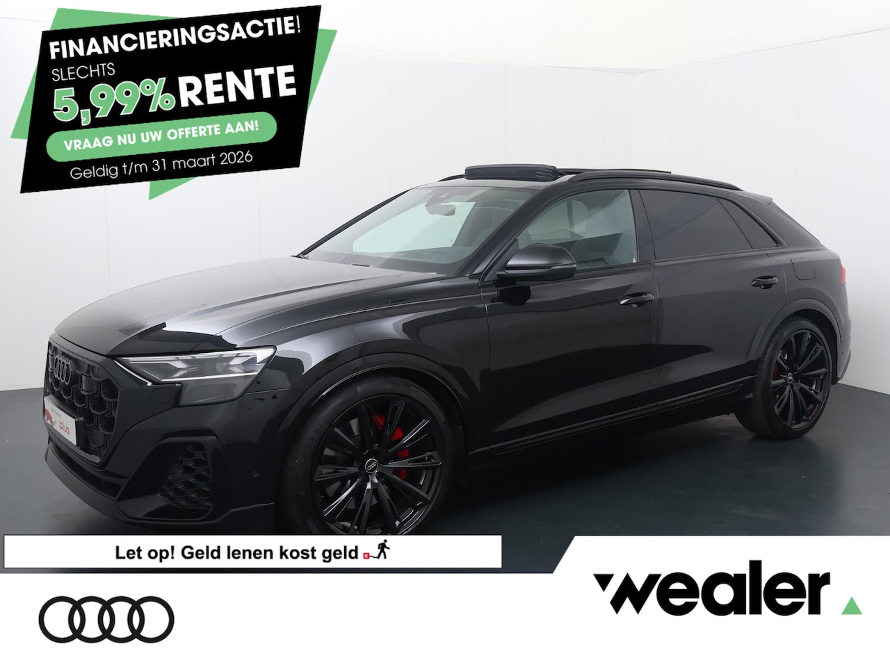Audi Q8 - 60 TFSI e quattro | 490 PK |  SoH 97% | S-Line | Lederen bekleding Volcano met ruit | Pano - AutoWereld.nl