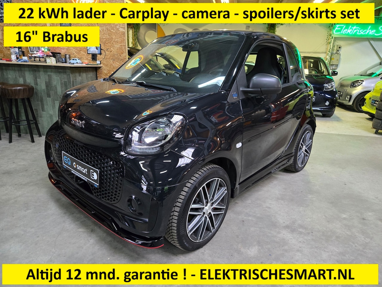 Smart Fortwo - EQ - Carplay - Camera - 22 kWh snellader - 12 mnd. garantie - spoilers/skirts - ESL Editio - AutoWereld.nl
