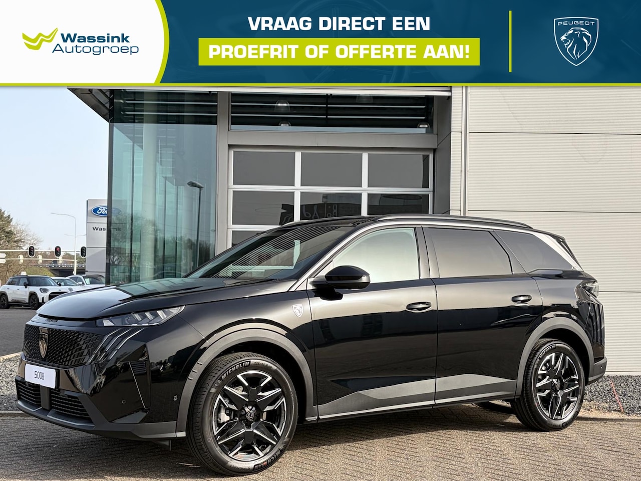 Peugeot 5008 - 1.2 Hybrid 145pk e-DCS6 GT | 360 vision & drive assist pack (GT) | 19 inch lichtmetalen ve - AutoWereld.nl