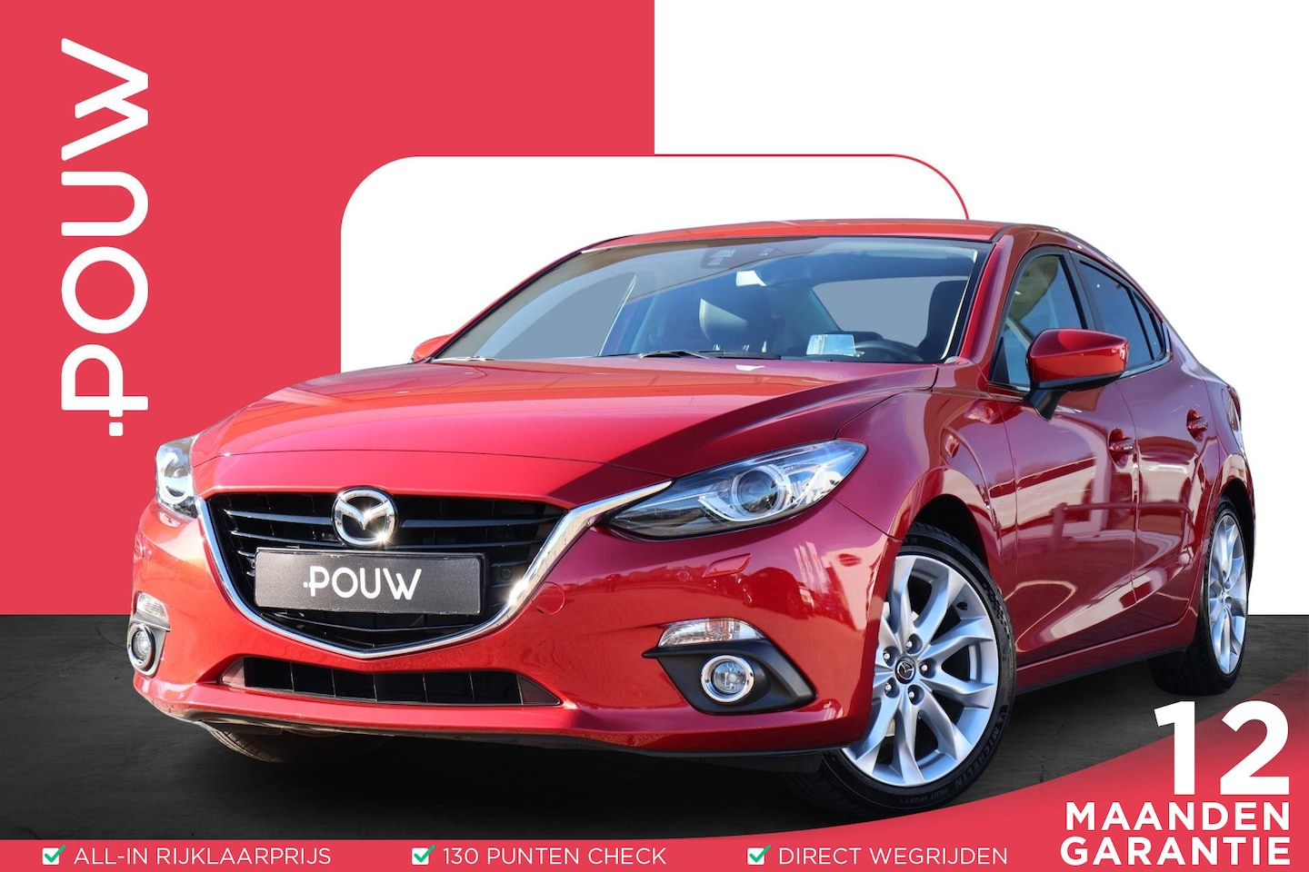 Mazda 3 - 2.0 GT-M 120pk AUT | Navigatie | Xenon | Head-up | Trekhaak Afneembaar | Leder - AutoWereld.nl