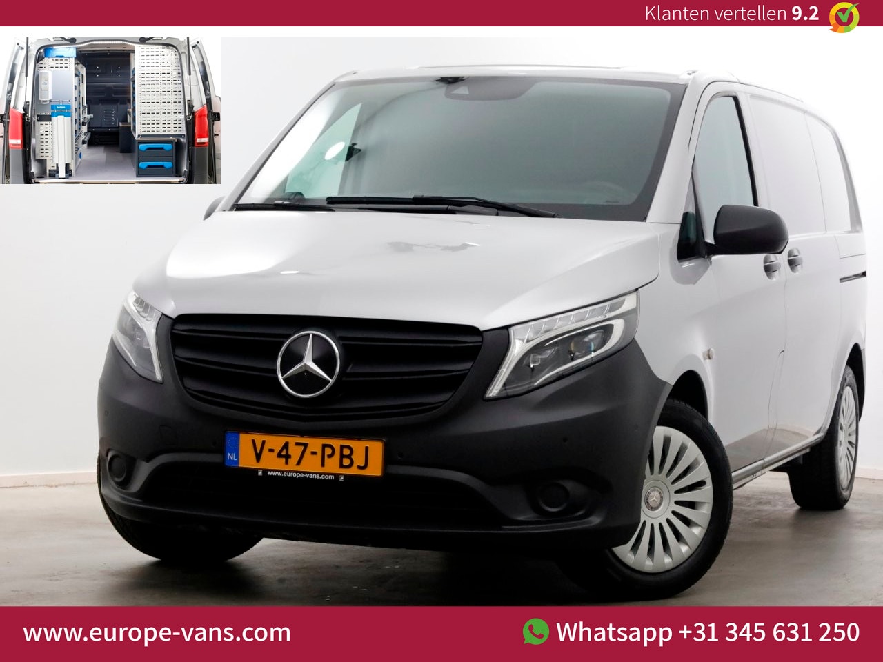 Mercedes-Benz Vito - 114 CDI 136pk Compact 9G Automaat 2x Schuifdeur/LED/Camera/Inrichting 11-2022 - AutoWereld.nl