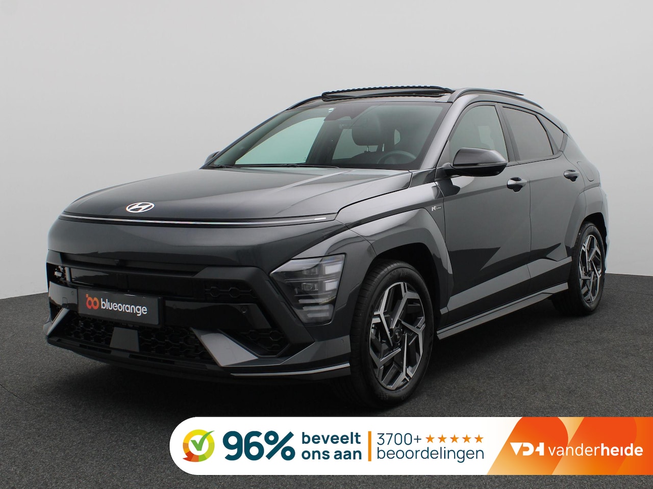 Hyundai Kona - 1.6 GDI HEV N Line Sky 141PK Aut. Trekhaak, Schuifdak, Memorystoel, Keyless, Elektr. Achte - AutoWereld.nl