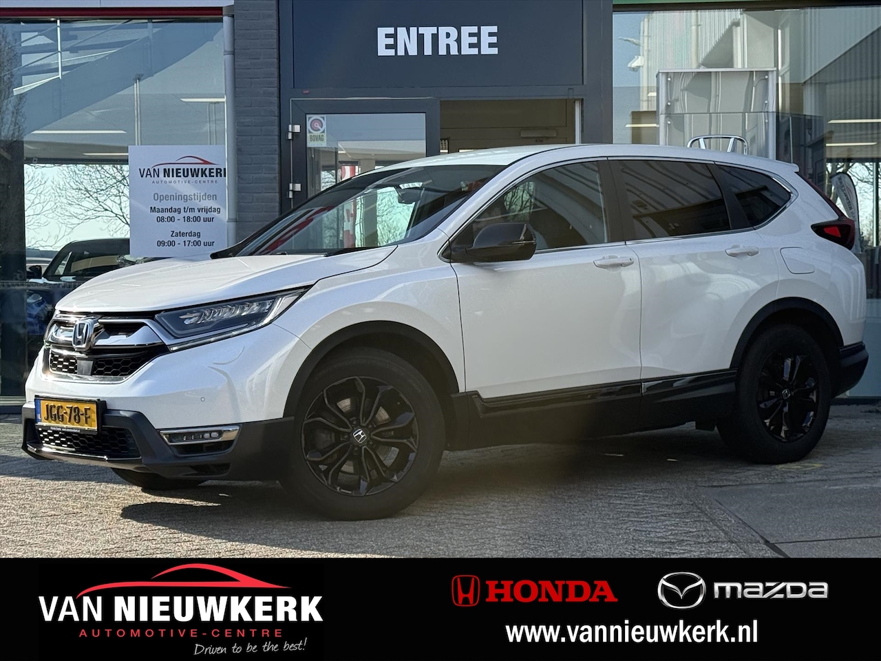 Honda CR-V - 2.0 HYBRID 184pk 2WD BLACK EDITION | Leer - AutoWereld.nl