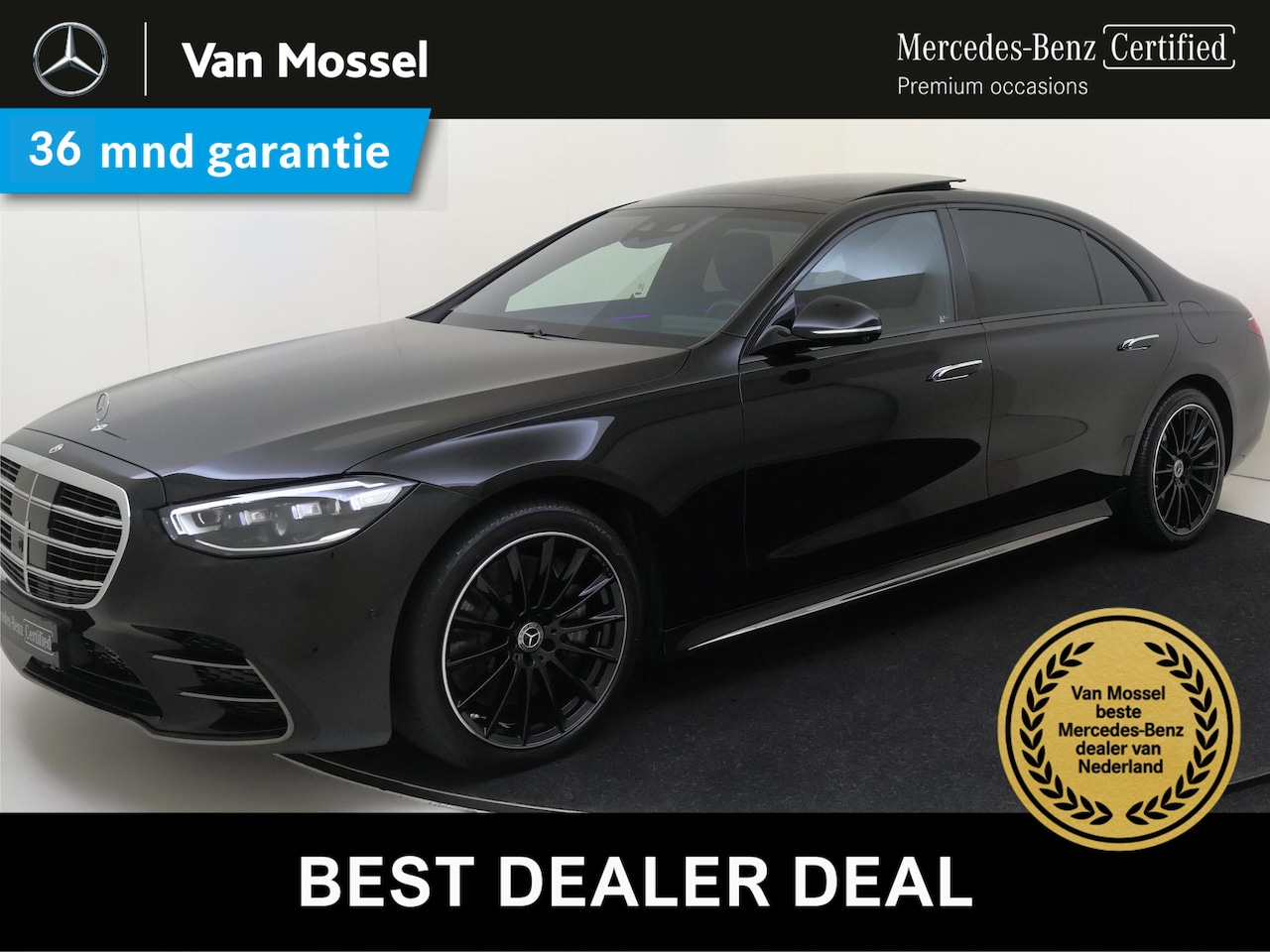 Mercedes-Benz S-klasse - 580 e 4MATIC Lang AMG Line Panoramadak / Burmester / Memory Seats / Nappaleder / Nightpakk - AutoWereld.nl
