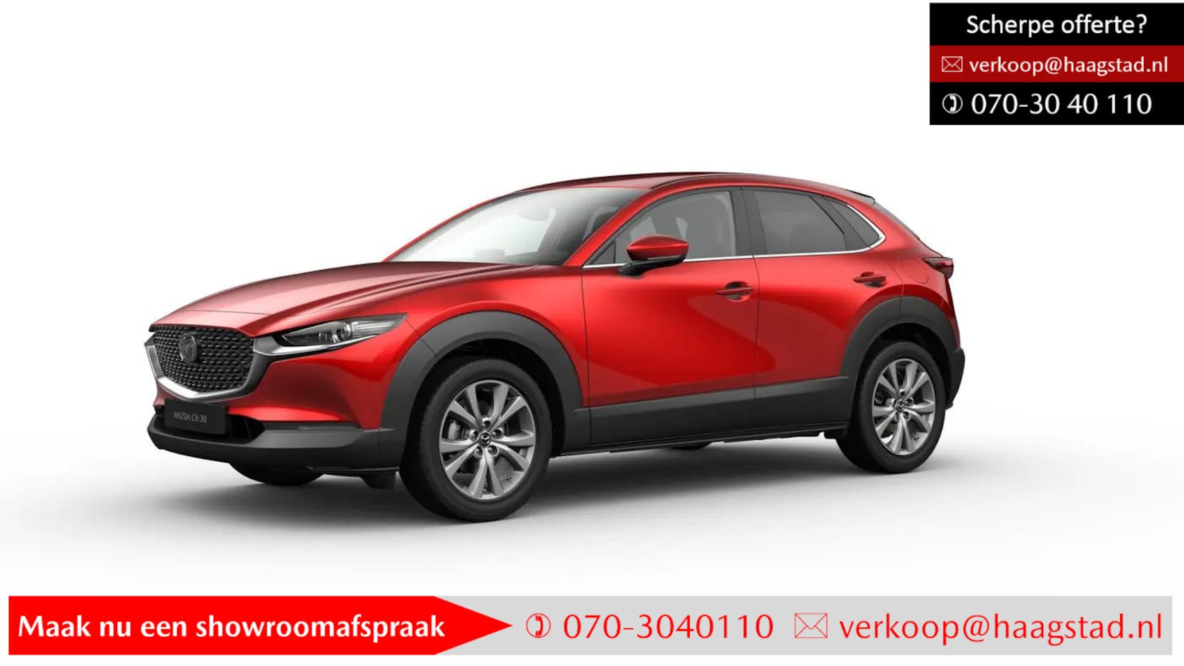 Mazda CX-30 - 2.5 e-SkyActiv-G M Hybrid Exc-l Bns Edition Haagstad netto deal! (huidige nieuwprijs €43.7 - AutoWereld.nl