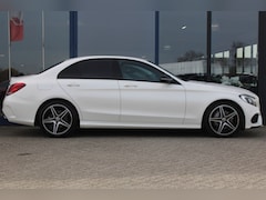 Mercedes-Benz C-klasse - 180 AMG LINE NIGHT PAKKET LEDER NAVI DAB <<NL AUTO>>