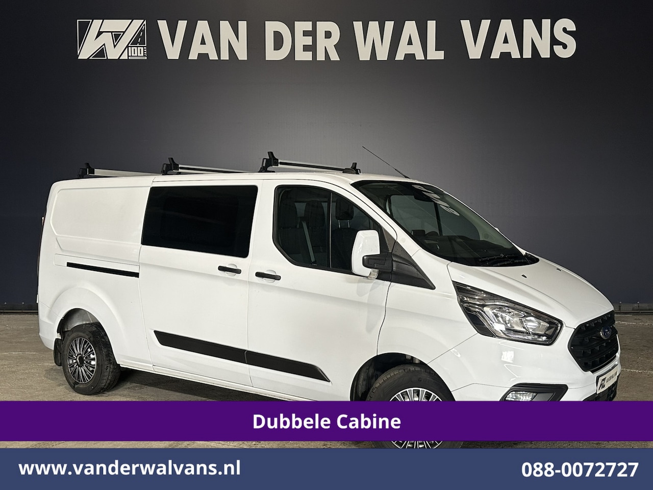 Ford Transit Custom - 2.0 TDCI 130pk L2H1 Dubbele Cabine Euro6 Airco | 6-Zits | Camera | LED | Cruisecontrol | T - AutoWereld.nl