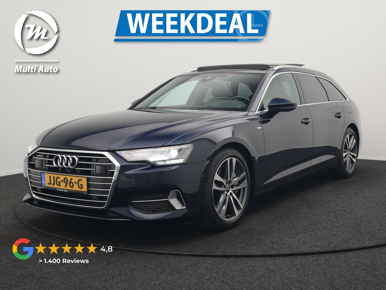 Audi A6 Avant - 50 TFSI e quattro S Line Panodak Plug In Hybrid 300pk PHEV | Trekhaak | Head Up | Bang & O - AutoWereld.nl