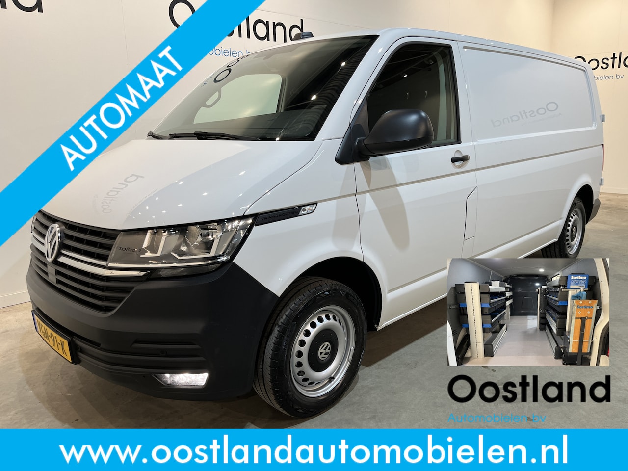 Volkswagen Transporter - 2.0 TDI L2H1 150 PK Automaat Servicebus / Sortimo Inrichting / Euro 6 / Airco / Cruise Con - AutoWereld.nl