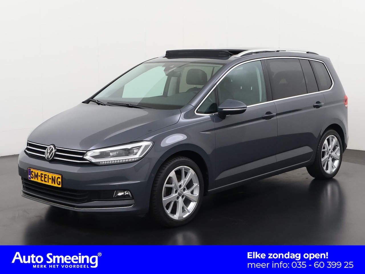 Volkswagen Touran - 1.5 TSI Highline DSG | 7 Persoons | Digital Cockpit | Leder | Trekhaak | Panoramadak | Zon - AutoWereld.nl