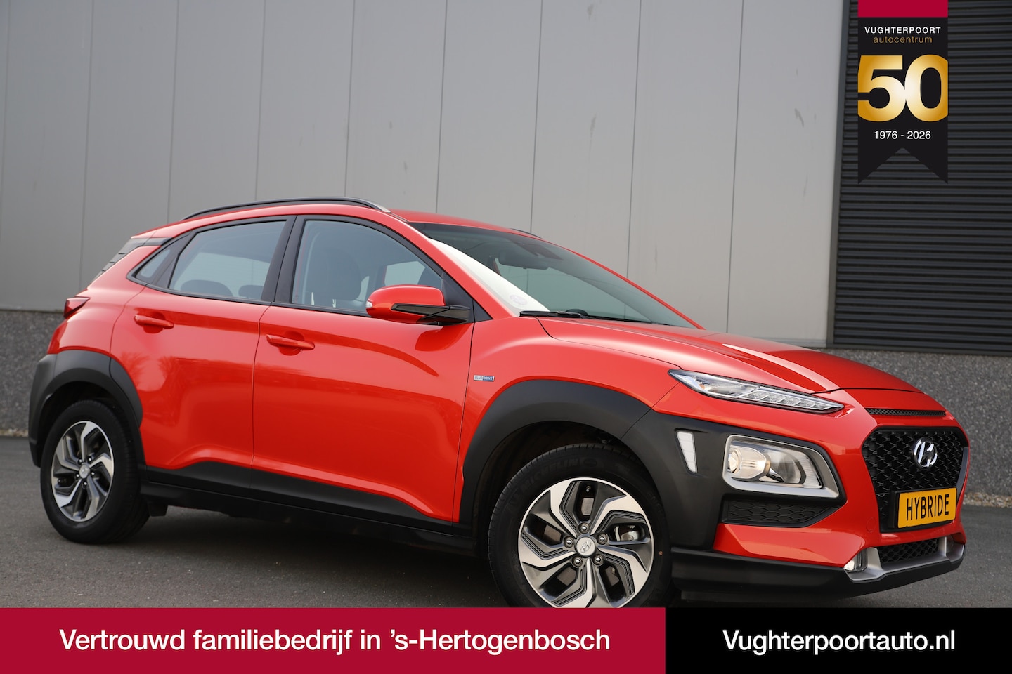 Hyundai Kona - 1.6 GDI Hybrid Carplay/ Trekhaak/ Sunset Orange - AutoWereld.nl