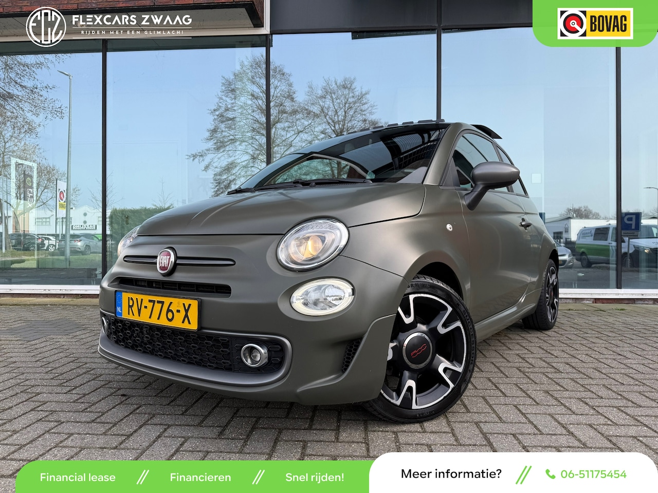 Fiat 500 - 0.9 TwinAir Turbo Sport - Navi - Schuifdak -Leder - Org.NL - AutoWereld.nl