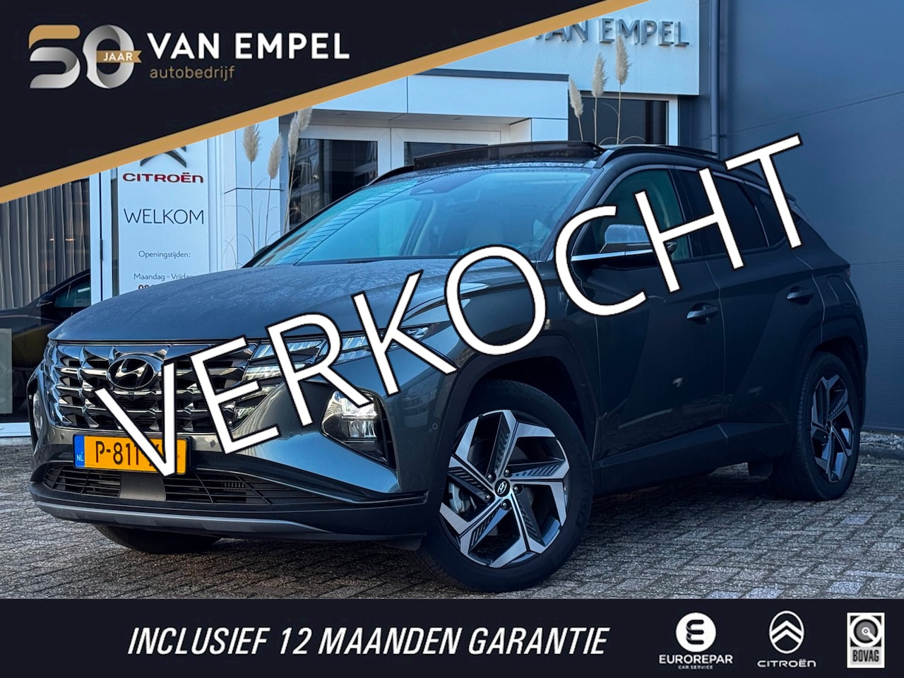 Hyundai Tucson - 1.6 T-GDI PHEV Premium Sky 4WD | Trekhaak | Panoramadak | NL-Auto | Leder + Memory | Camer - AutoWereld.nl