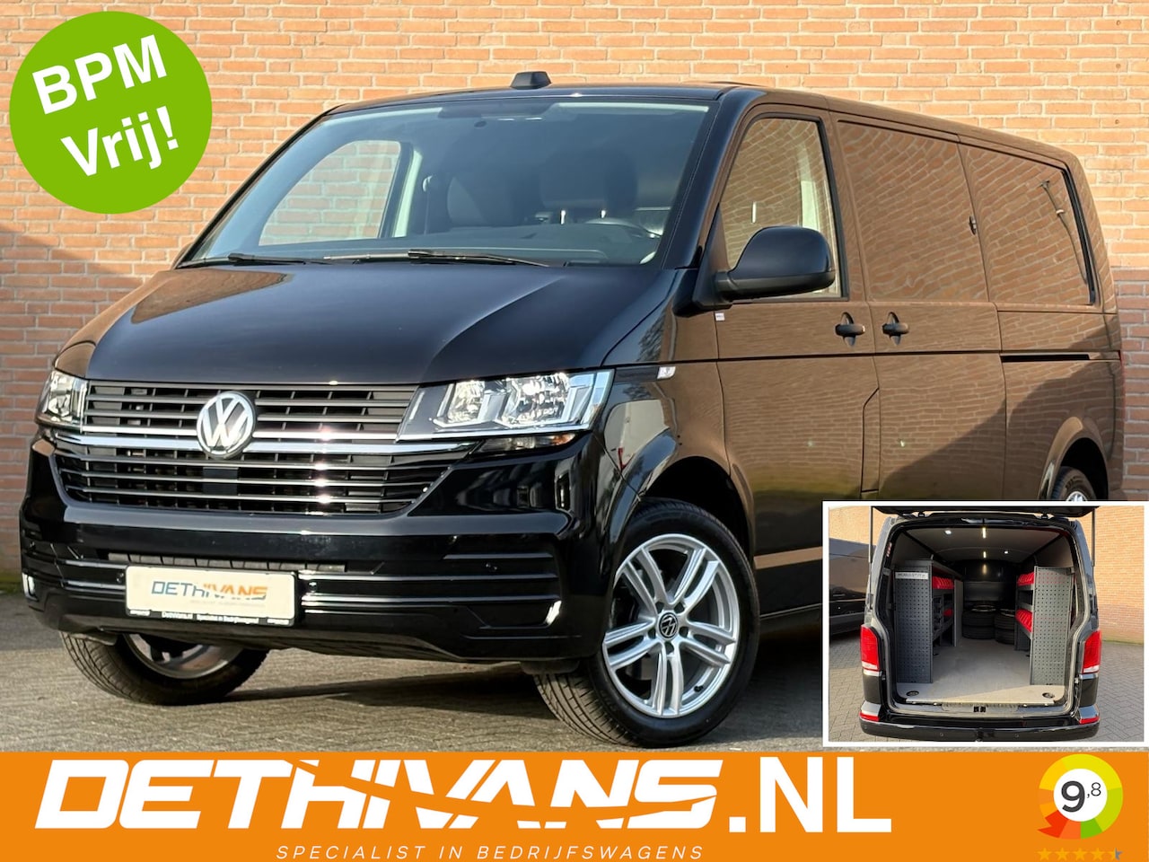 Volkswagen Transporter - 2.0TDI 150PK Lang / Carplay / 2x Schuifdeur / Cruisecontrol / Euro6 - AutoWereld.nl