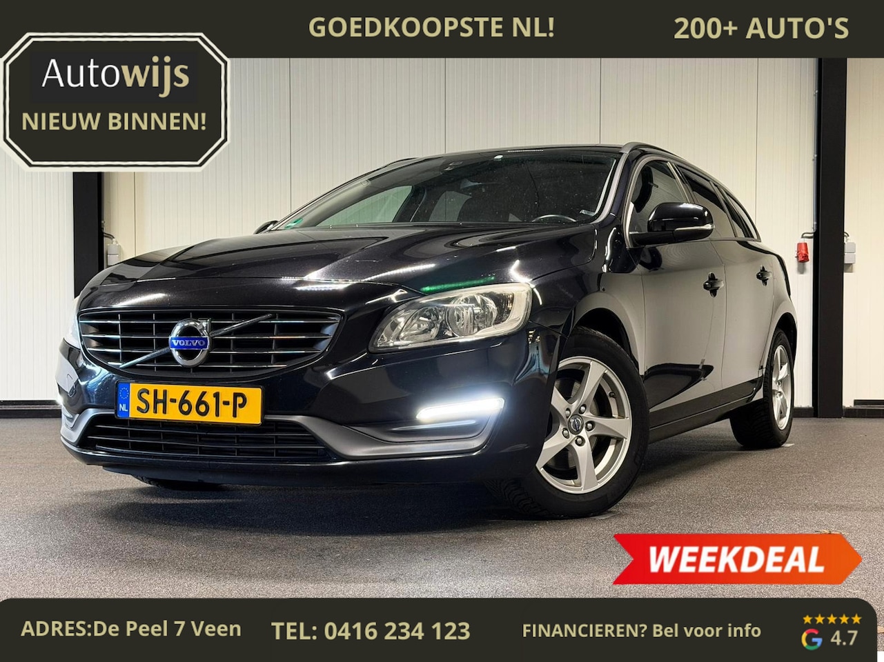 Volvo V60 - 2.0 D3|AUT|TREKHAAK|PDC|NAVI|Goed onderhouden - AutoWereld.nl