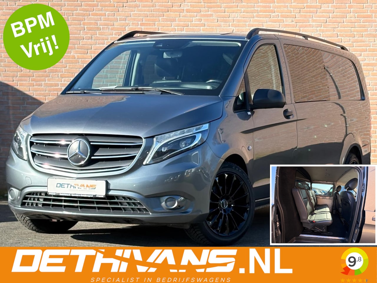 Mercedes-Benz Vito - 116CDI 164PK XL Dubbelcabine / LED / 2.500KG Trekhaak - AutoWereld.nl