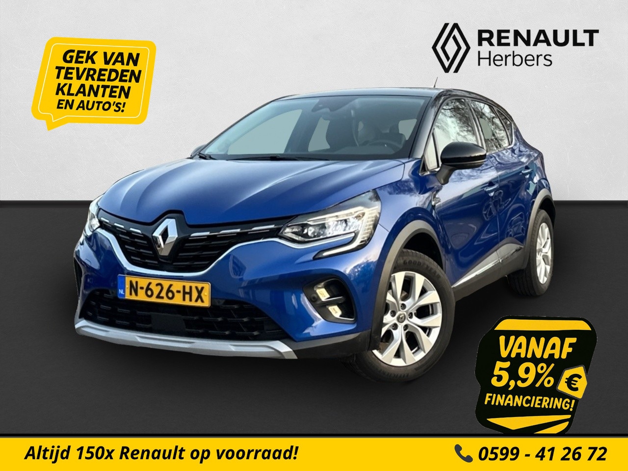 Renault Captur - 1.0 TCe 90 Intens NAVI / CARPLAU / CRUISE / CAMERA / PDC V+A / TREKHAAK - AutoWereld.nl