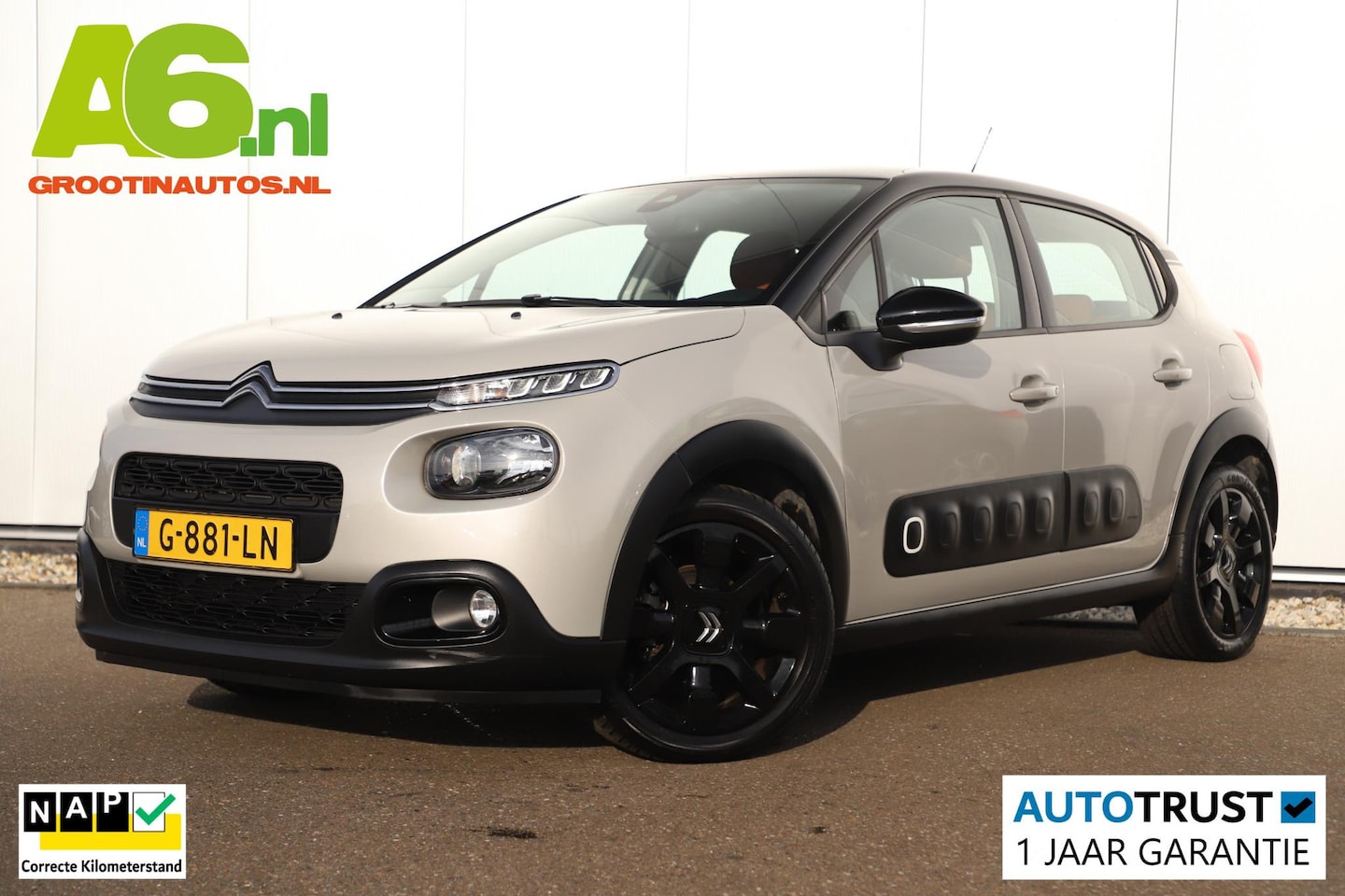 Citroën C3 - 1.2 PureTech S&S Shine Automaat 110PK 17 inch LMV Navigatie Achteruitrijcamera Clima Cruis - AutoWereld.nl