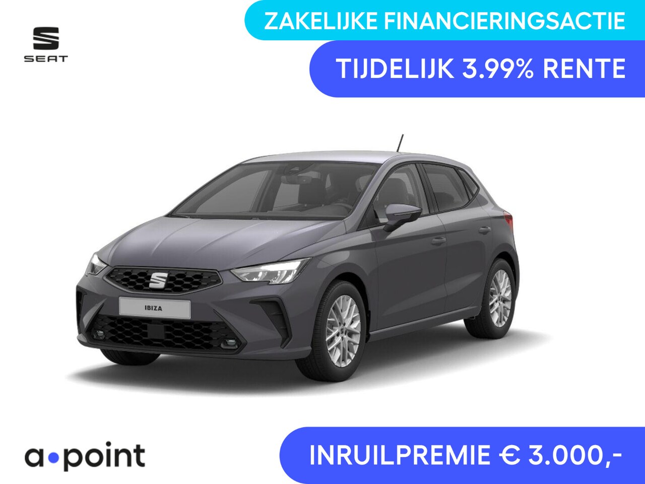 SEAT Ibiza - Style 1.0 EcoTSI 95 PK | Premium Lak 'Graphene Grey' | Apple Carplay | Park Assist | Cruis - AutoWereld.nl