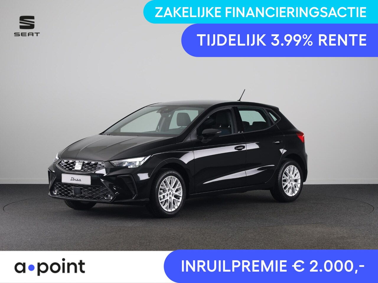 SEAT Ibiza - Style Plus 1.0 EcoTSI 95 PK | Midnight Black Metallic | Apple Carplay | Park Assist | Crui - AutoWereld.nl