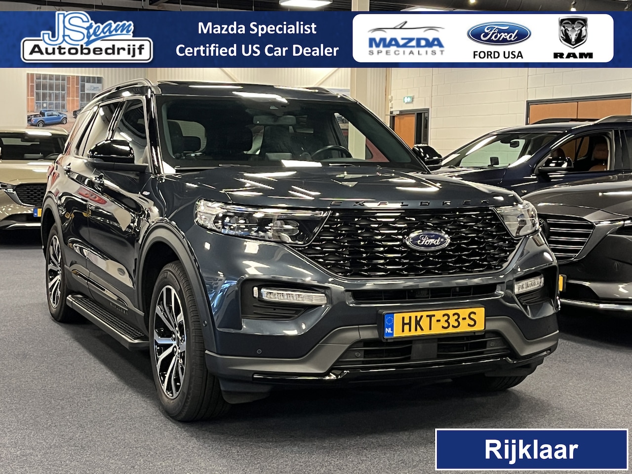 Ford Explorer - 3.0 V6 EcoBoost PHEV ST-Line 457PK AWD | 7-Persoons | Trekhaak | Panodak | Sidebars - AutoWereld.nl