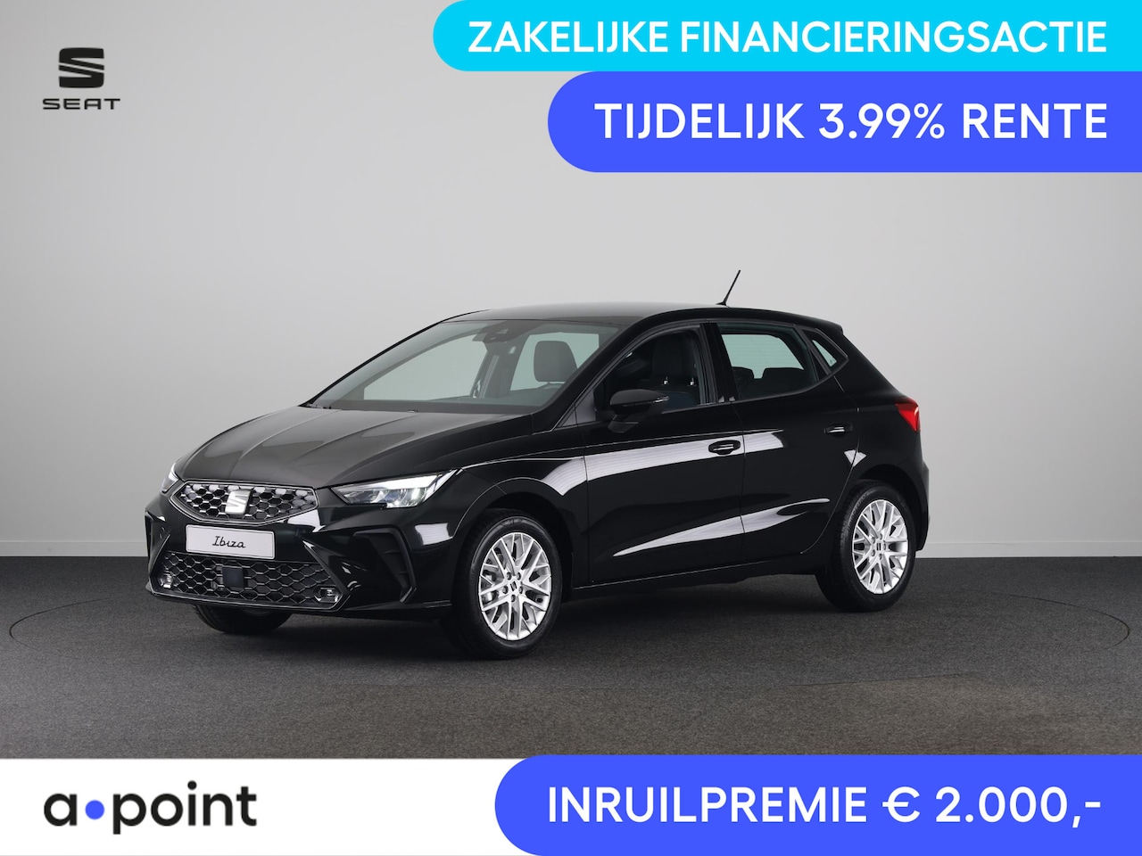 SEAT Ibiza - Style Plus 1.0 EcoTSI 95 PK | Midnight Black Metallic | Apple Carplay | Park Assist | Crui - AutoWereld.nl