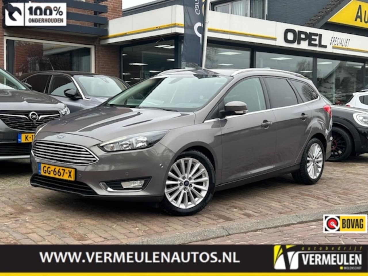 Ford Focus Wagon - 1.0 EcoBoost 125PK Titanium Edition + 17"/ Navi/ Clima/ Cruise/ Camera/ Park-assist/ NL au - AutoWereld.nl