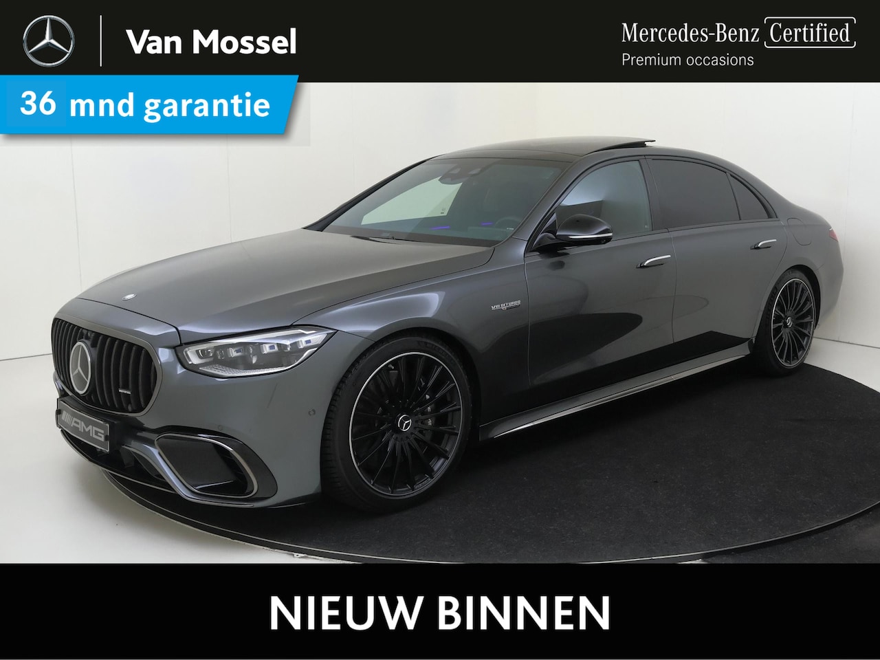 Mercedes-Benz S-klasse - AMG 63 S E Performance 802 PK /Nightpakket /TV's Achter /Burmester 3D /Multicontourstoelen - AutoWereld.nl