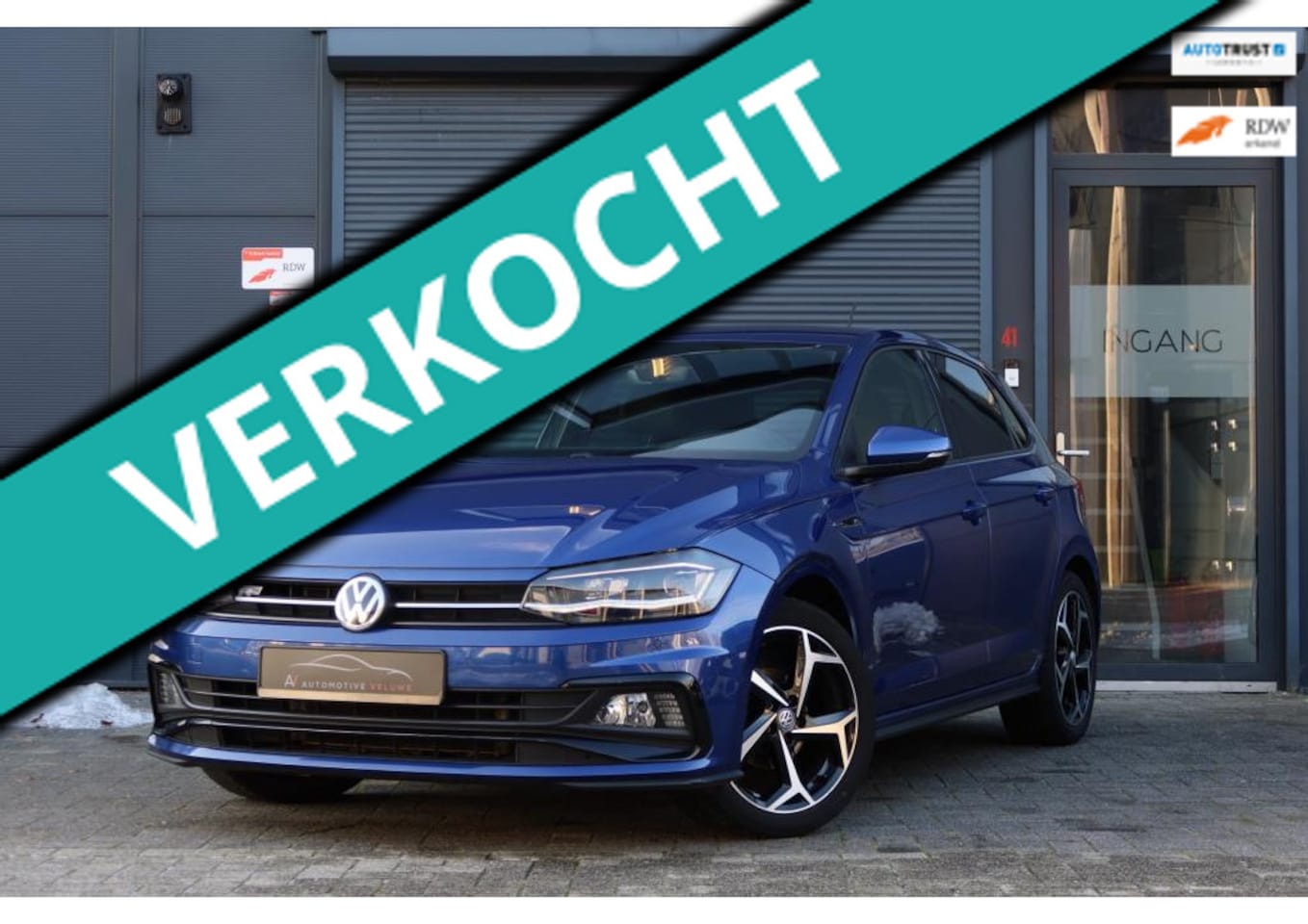 Volkswagen Polo - 1.0 TSI R-Line LED|ACC|Carplay|Digidash|17"|Blue Metallic - AutoWereld.nl