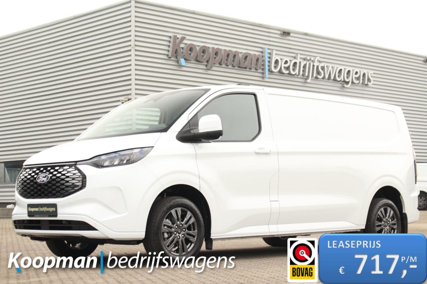 Ford Transit Custom - E-Transit 320 L2H1 Limited | 65kWh | 160kW/218pk | Trekhaak 2300kg | Pro-Power | Camera | - AutoWereld.nl