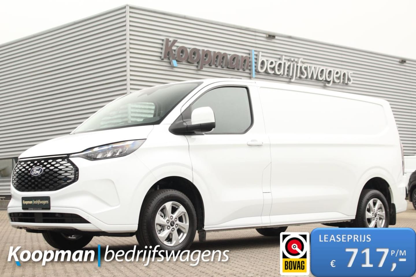 Ford Transit Custom - E-Transit 320 L2H1 Limited | 65kWh | 160kW/218pk | Trekhaak 2300kg | Pro-Power | Camera | - AutoWereld.nl
