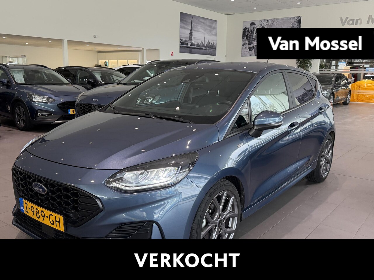 Ford Fiesta - 1.0 EcoBoost Hybrid ST-Line Winterpack-Cruisecontroll-Parkeersensoren-AppleCarplay/Android - AutoWereld.nl